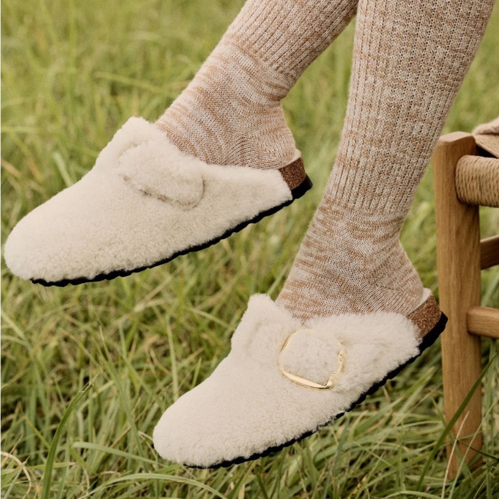 Birkenstock Boston Big Buckle Teddy Shearling Clog